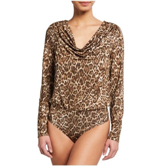 WAYF Solano Leopard print bodysuit NWOT - Picture 1 of 14